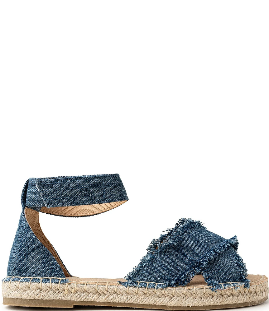 Minnetonka Pemma Denim Ankle Strap Espadrille Sandals