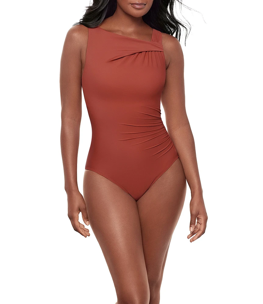 Miraclesuit Rock Solid Avra High Neck One Piece Swimsuit