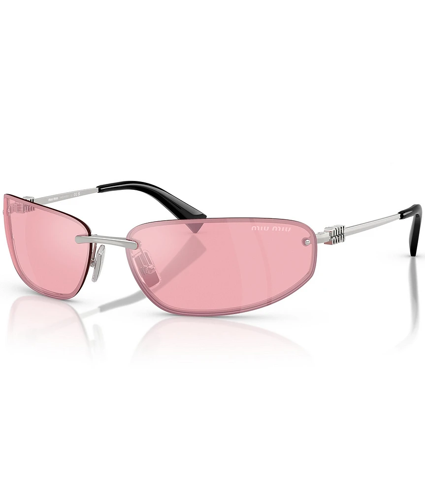 Miu Miu Women's MU A50S68-Z 69mm Oval Gradient Mirrored Sunglasses