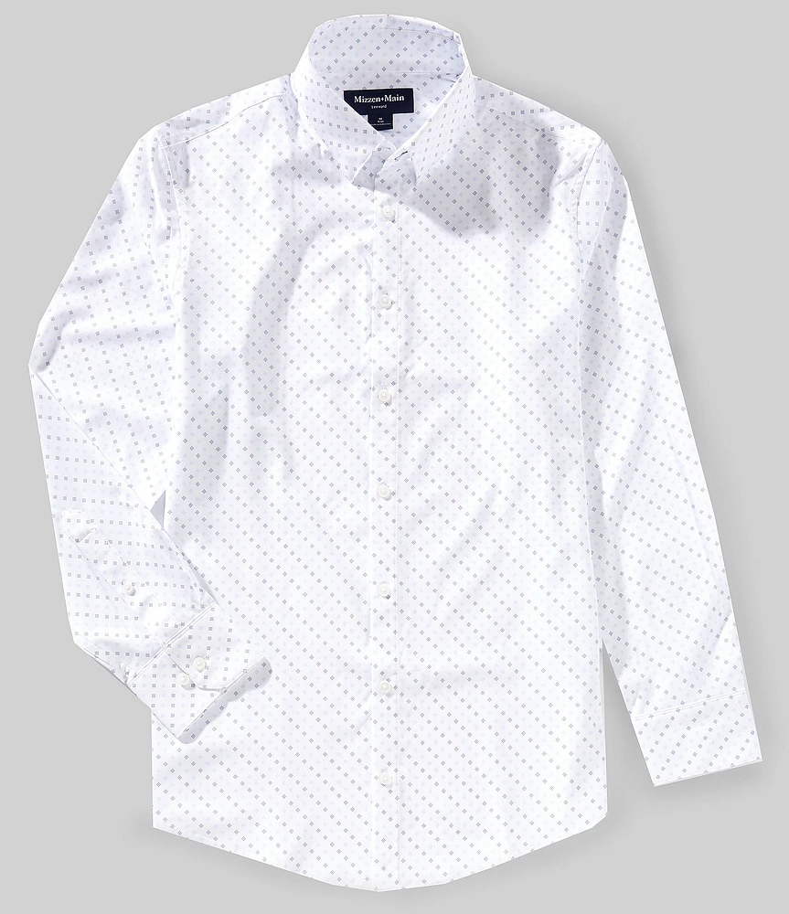 Mizzen+Main Leeward Performance Stretch Geo Print Long Sleeve Woven Shirt