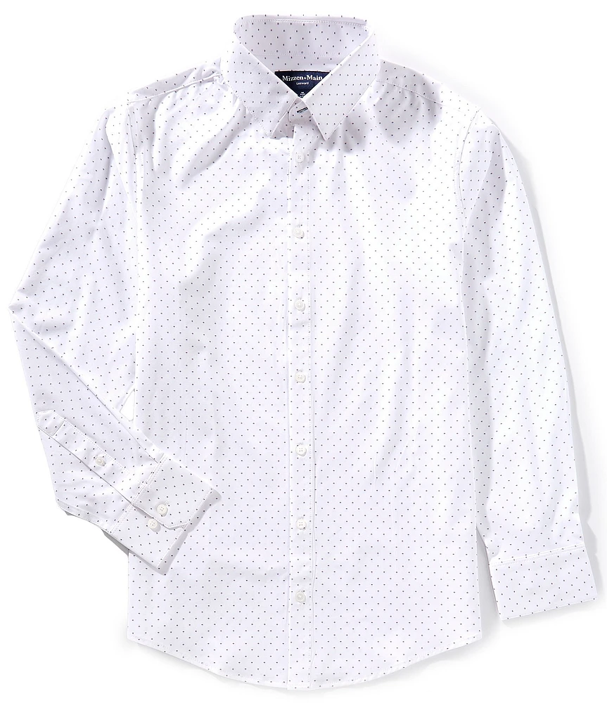 Mizzen+Main Leeward Stacked Geo Print Performance Stretch Long-Sleeve Woven Shirt