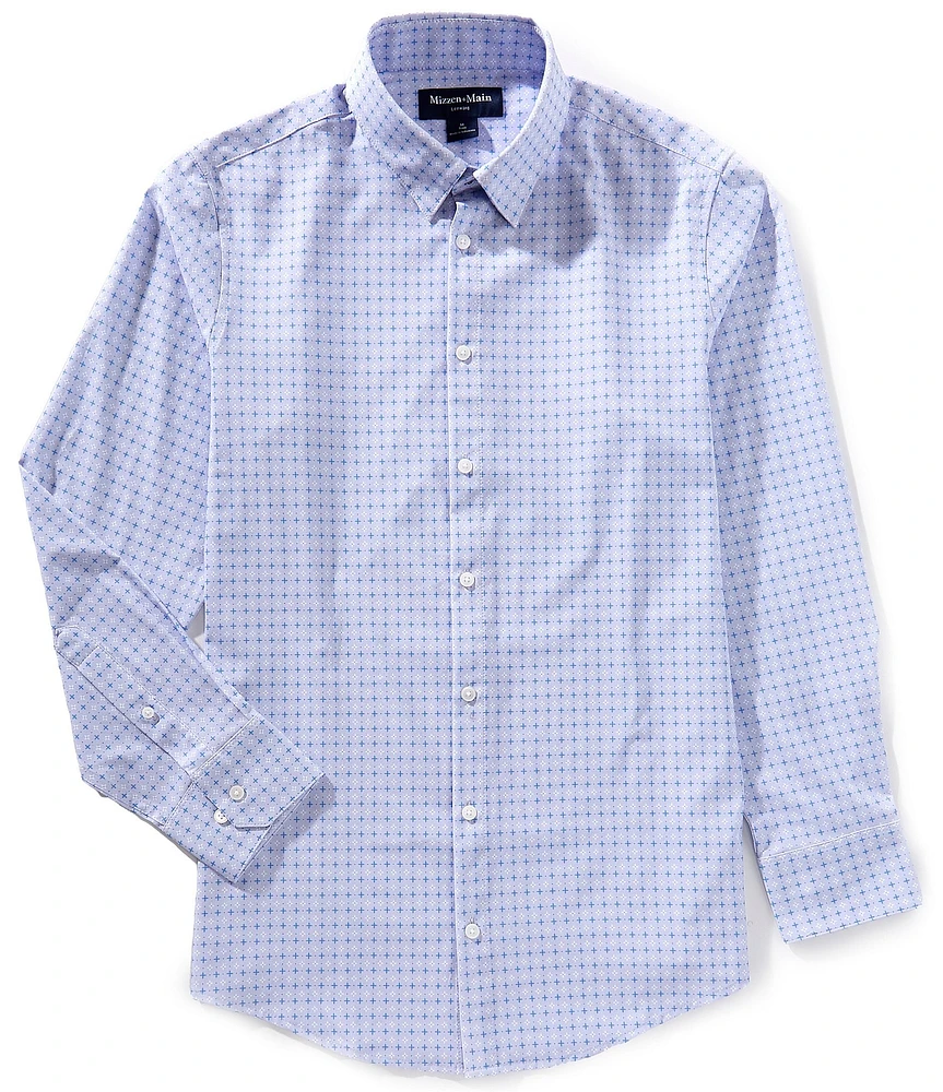 Mizzen+Main Performance Stretch Leeward Hatch Long Sleeve Woven Shirt