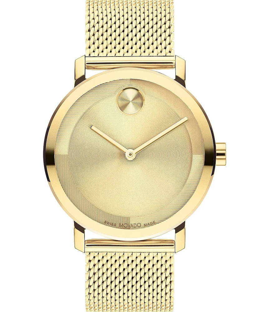 Movado Bold Men's Evolution 2.0 Quartz Analog Gold Mesh Bracelet Watch