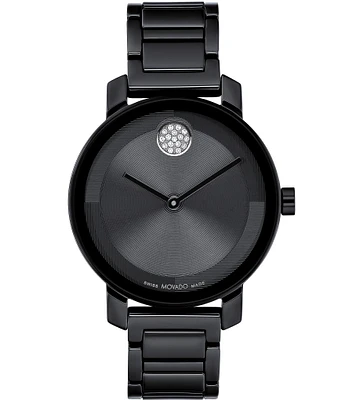 Movado Bold Women's Evolution 2.0 Quartz Analog Black Ceramic Bracelet Watch