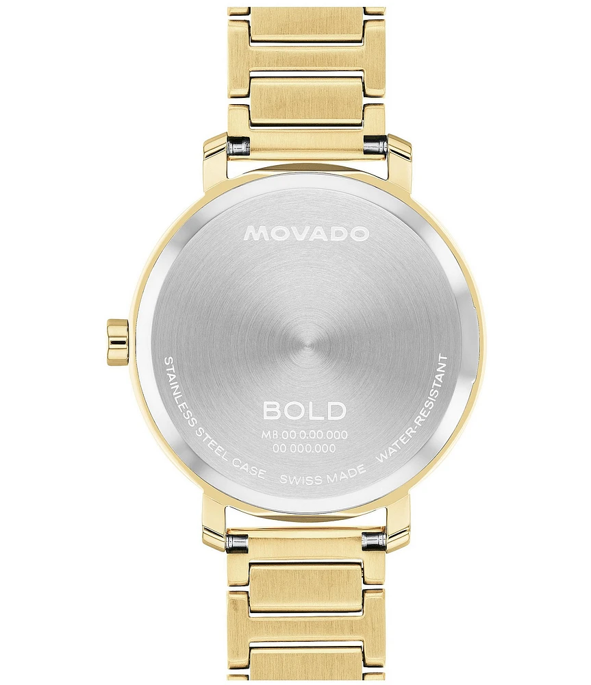 Movado Bold Women's Evolution 2.0 Quartz Analog Gold Tone Stainless Steel Bracelet Watch