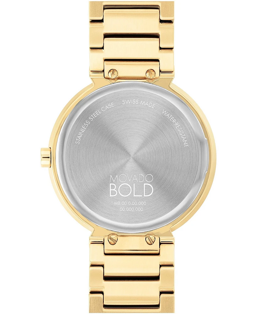 Movado Bold Women's Quartz Analog Gold Stainless Steel Bracelet Watch