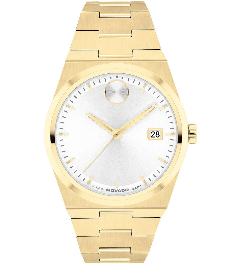 Movado Bold Women's Quest Quartz Analog Gold Tone Stainless Steel Bracelet Watch