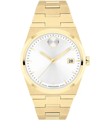 Movado Bold Women's Quest Quartz Analog Gold Tone Stainless Steel Bracelet Watch