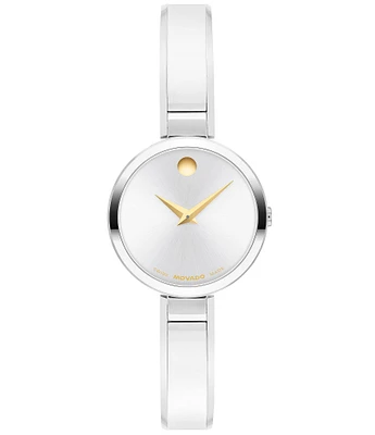 Movado Women's Moda Quartz Analog Stainless Steel Bangle Bracelet Watch