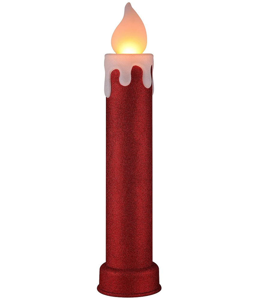 Mr. Christmas Red Glittery Blow Mold Candle, 36#double;