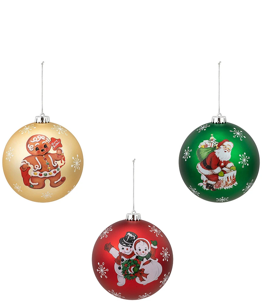 Mr. Christmas Set of 3 Shatterproof Ball Ornaments