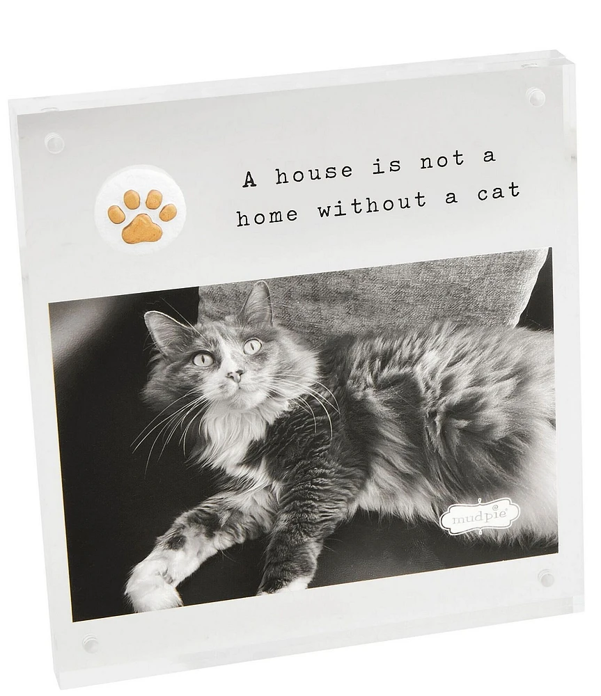 Mud Pie Acrylic Cat Paw Picture Frame, 4x6