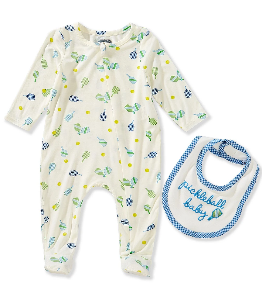 Mud Pie Baby Boys Long-Sleeve Pickleball Footie Coverall