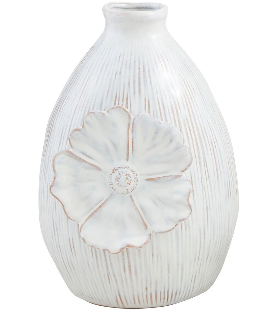 Mud Pie Botanica Collecton Sculpted Flower Bloom Vase