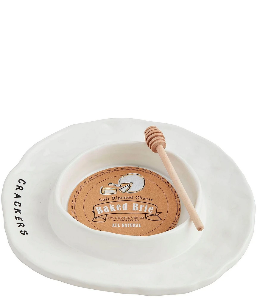 Mud Pie Ceramic Brie Baker Set
