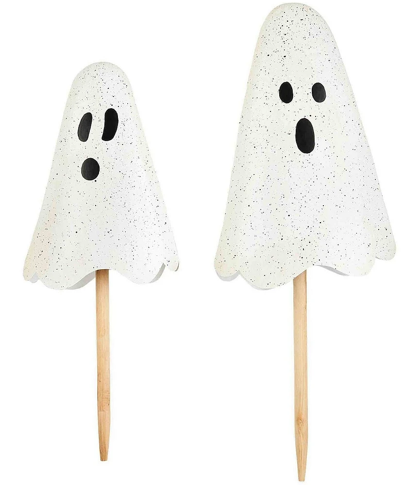 Mud Pie Halloween Collection Metal Ghost Yard Stakes Set