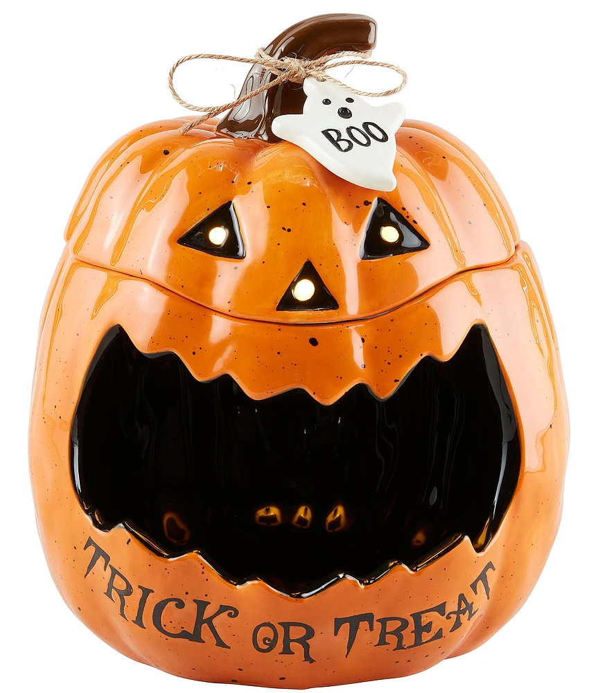 Mud Pie Halloween Collection Trick Or Treat Jack-O-Lantern Container