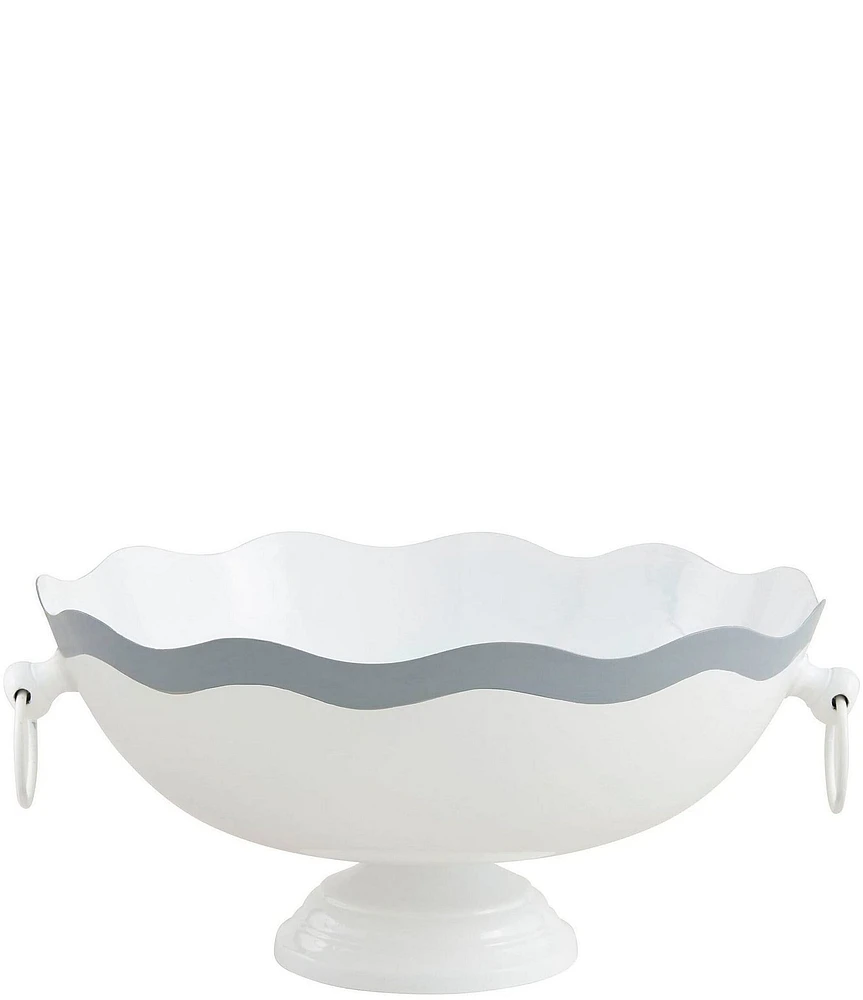 Mud Pie Happy Everything Wavy Pedestal Bowl