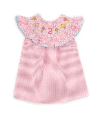 Mud Pie Little Girls Short-Sleeve 2nd Birthday Dress