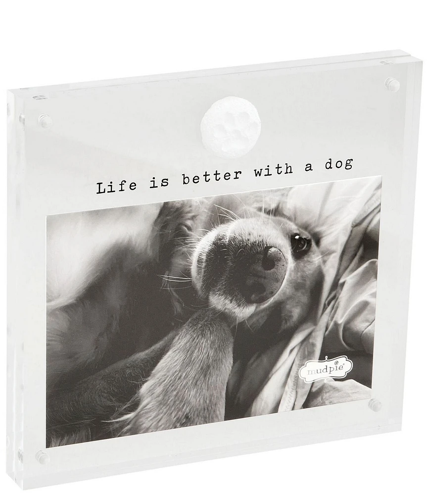 Mud Pie Paw Dog Acrylic Picture Frame, 4x6