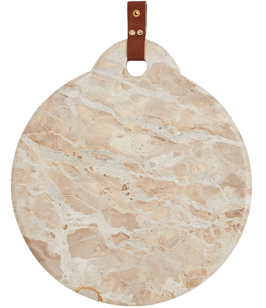 Mud Pie Round Tan Marble Board