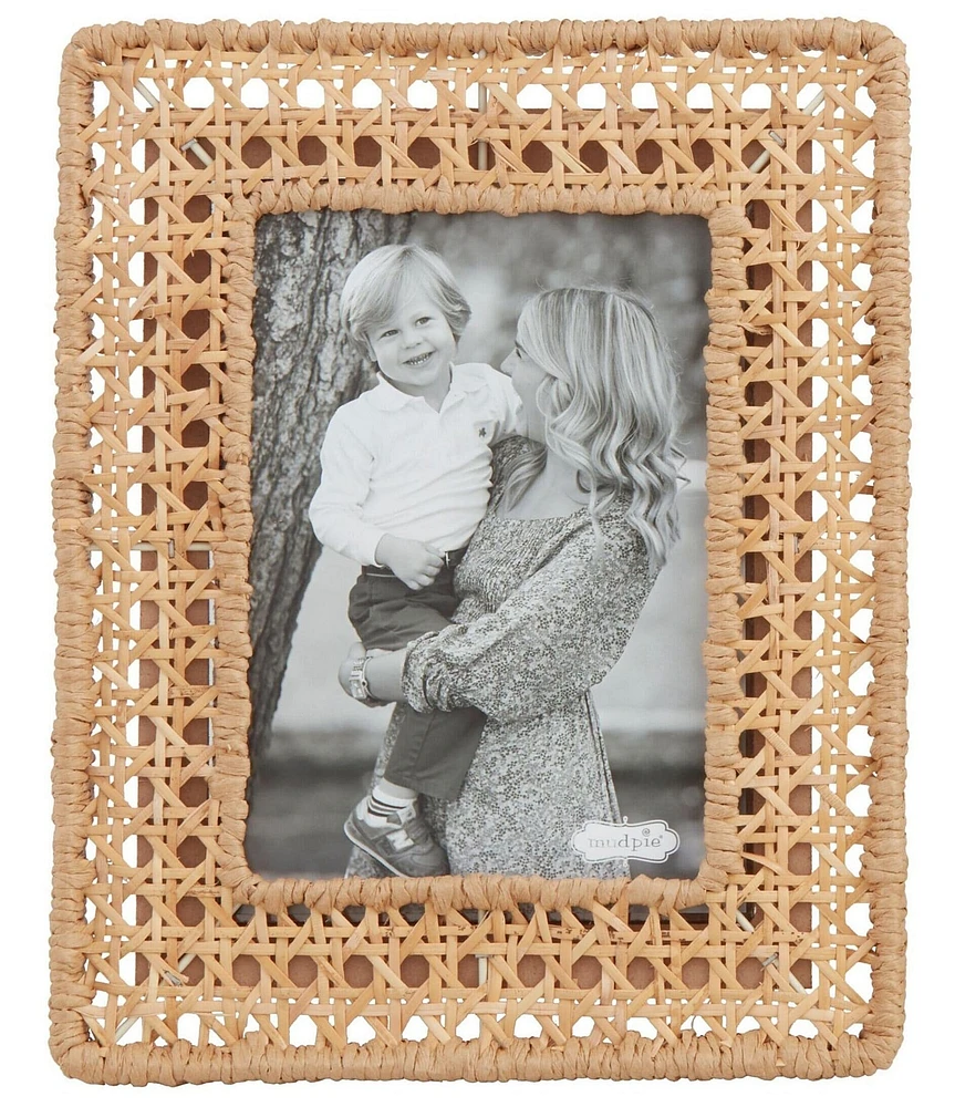 Mud Pie Woven Cane Picture Frame