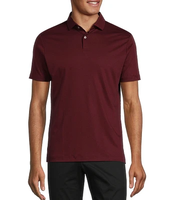 Murano Big & Tall Liquid Luxury Slim Fit Solid Interlock Short Sleeve Polo Shirt