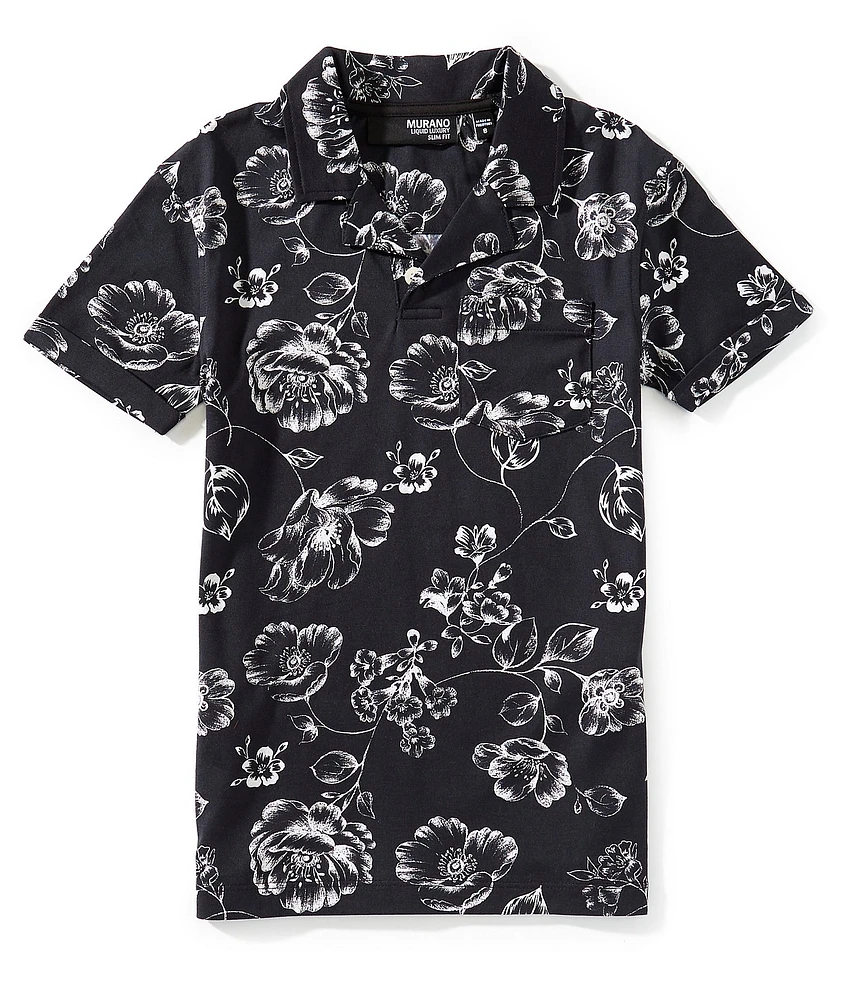 Murano Big Boys Liquid Luxury Print Johnny Polo Shirt