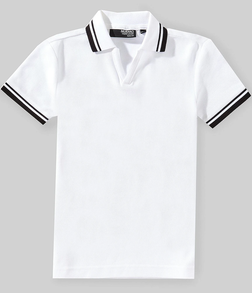 Murano Big Boys Liquid Luxury Tipped Johnny Polo Shirt