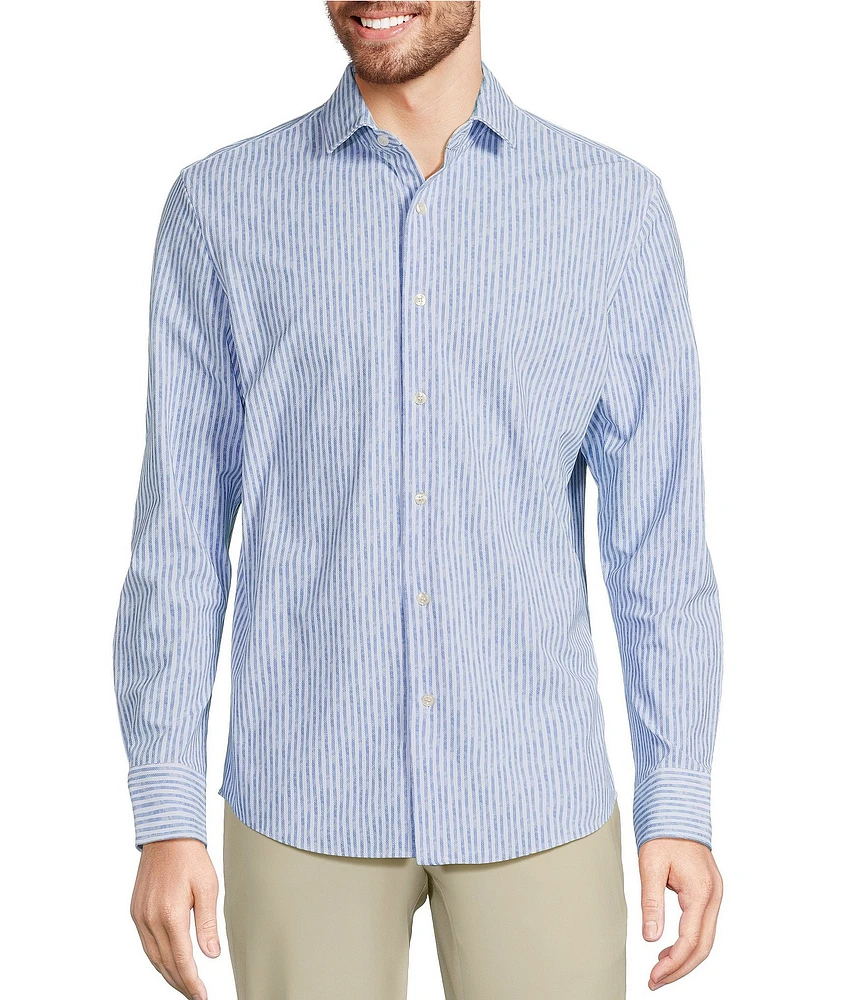 Murano Collezione Slim Fit Stripe Long Sleeve Shirt