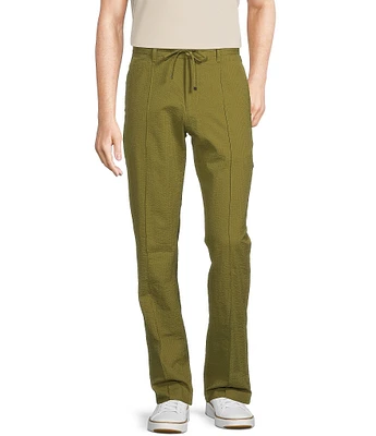 Murano Crocodile World Collection Alex Pintuck Seersucker Dress Pants