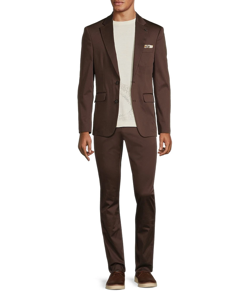 Murano Crocodile World Collection Evan Extra Slim Fit Sateen Suit Separates Dress Pants