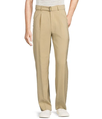 Murano Crocodile World Collection Relaxed Fit Belted Suit Separates Pleated Dress Pants