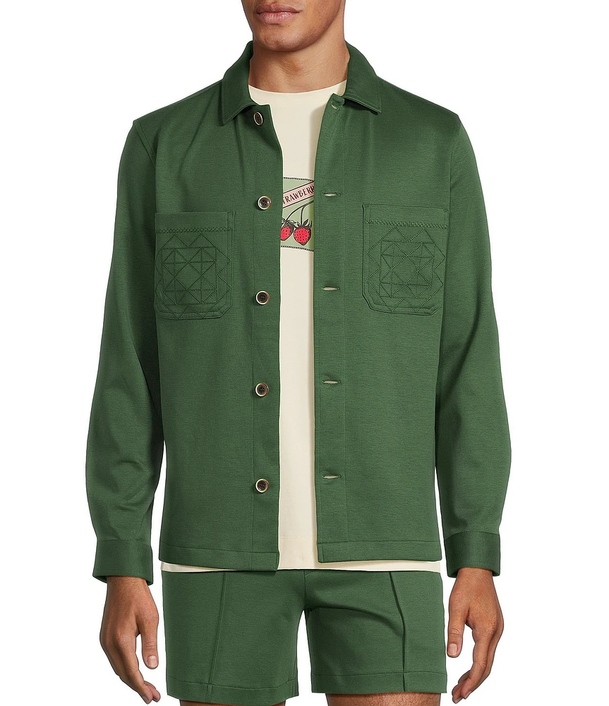 Murano From The Garden Collection Slim Fit Neoprene Shirt Jacket