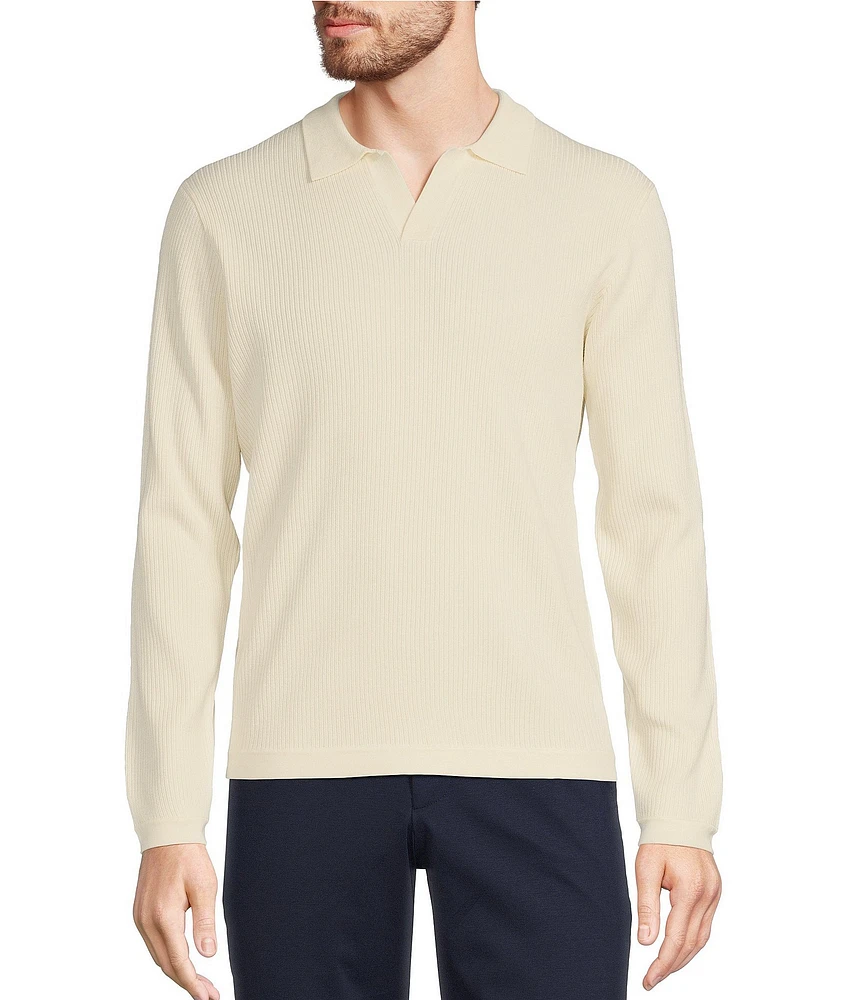 Murano Performance Textured Long Sleeve Johnny Sweater