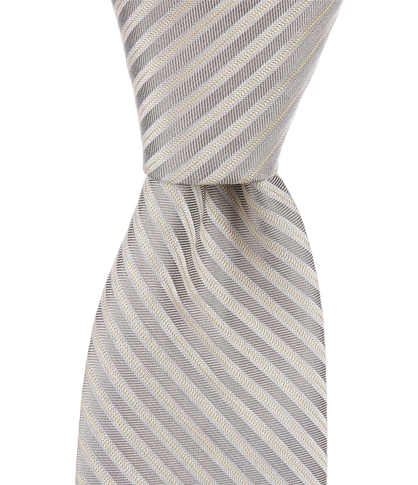 Murano Rise Washed Striped 2 3/4#double; Silk Tie