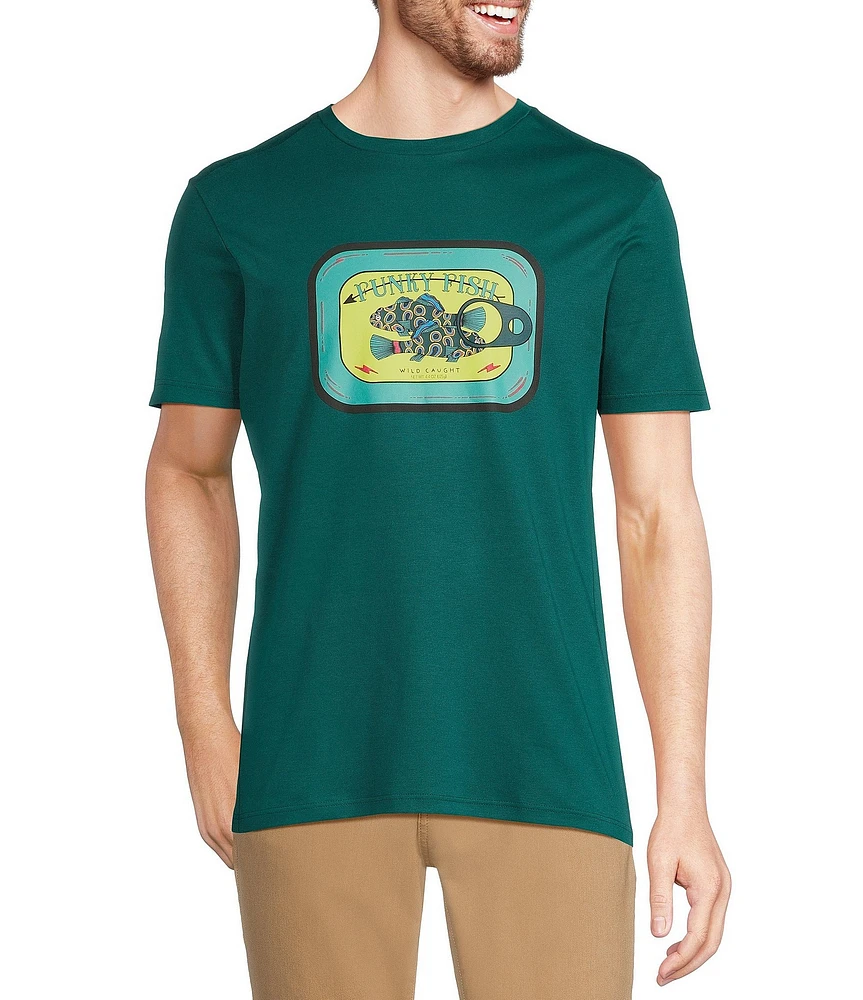 Murano Shape of Water Collection Slim Fit Short Sleeve Graphic Screen Print T-Shirt