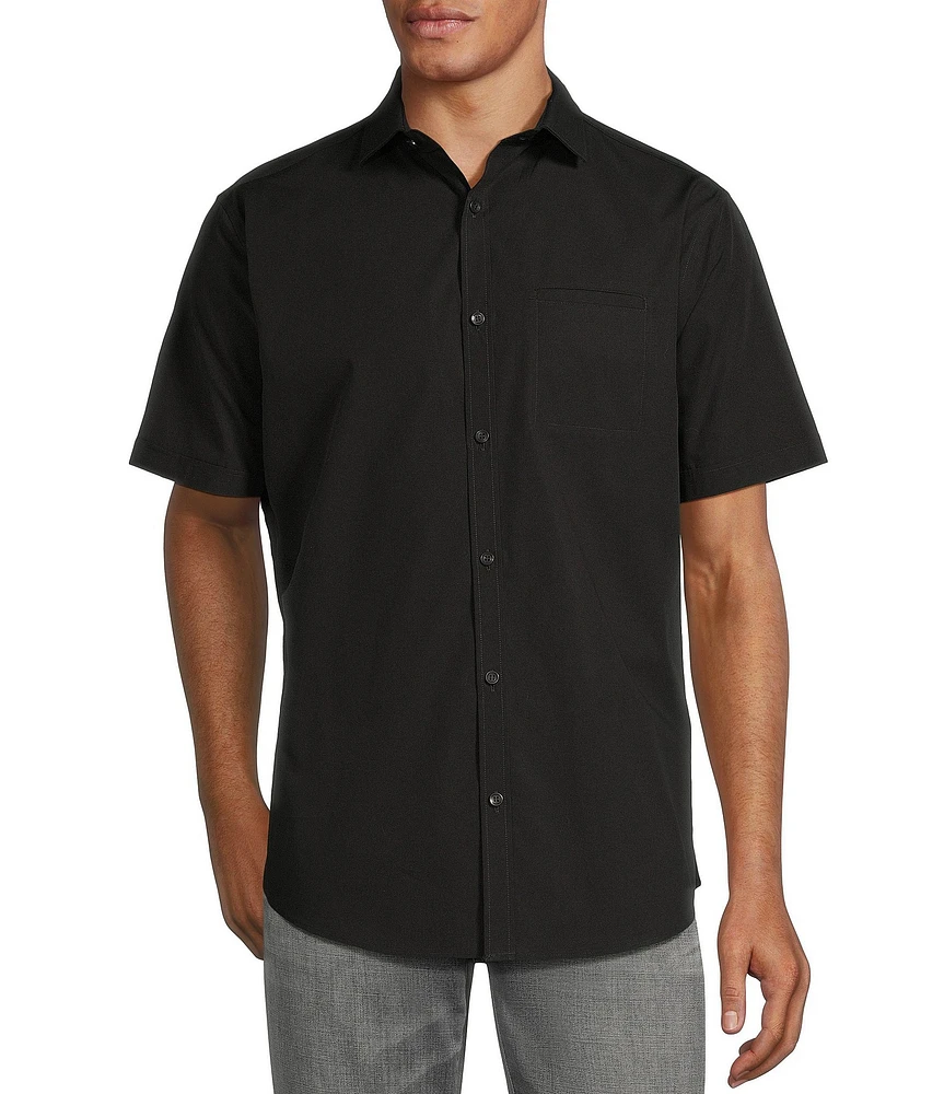 Murano Solid Poplin Short Sleeve Woven Shirt