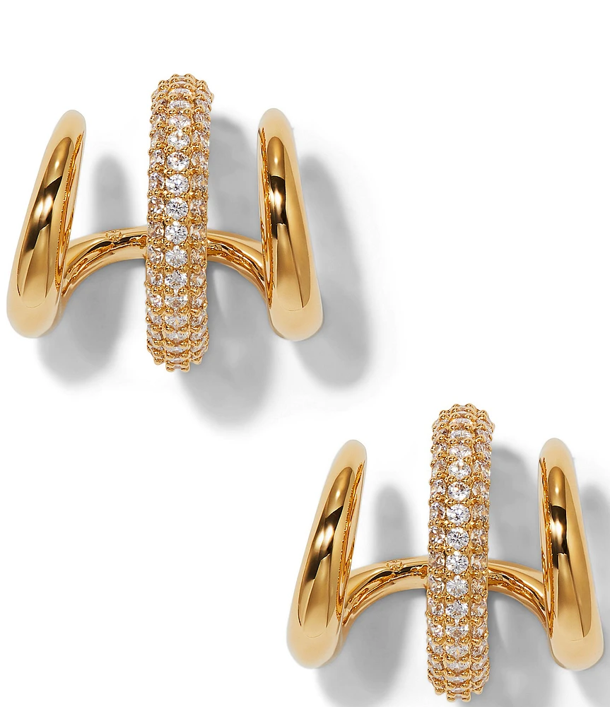 Nadri Alma Illusion C Hoop Earrings