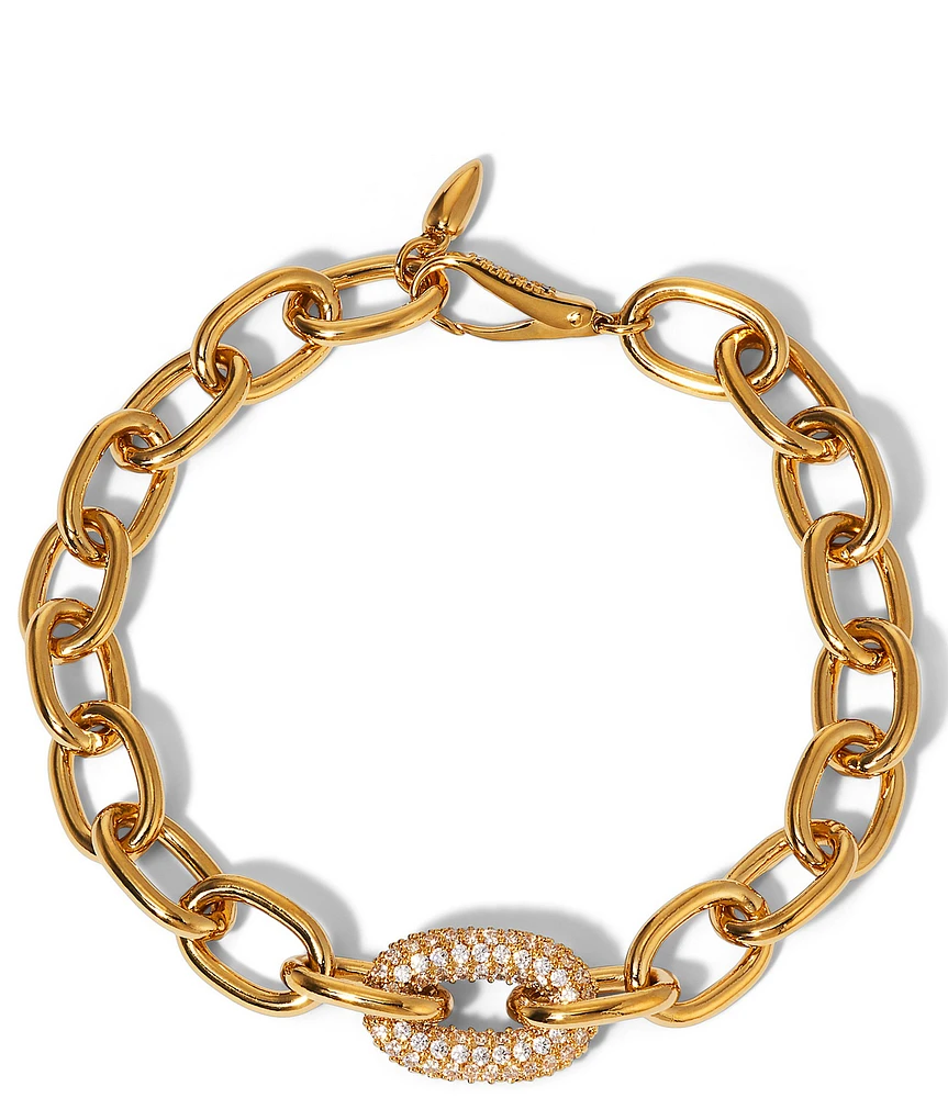Nadri Alma Single Pave Chain Link Line Bracelet