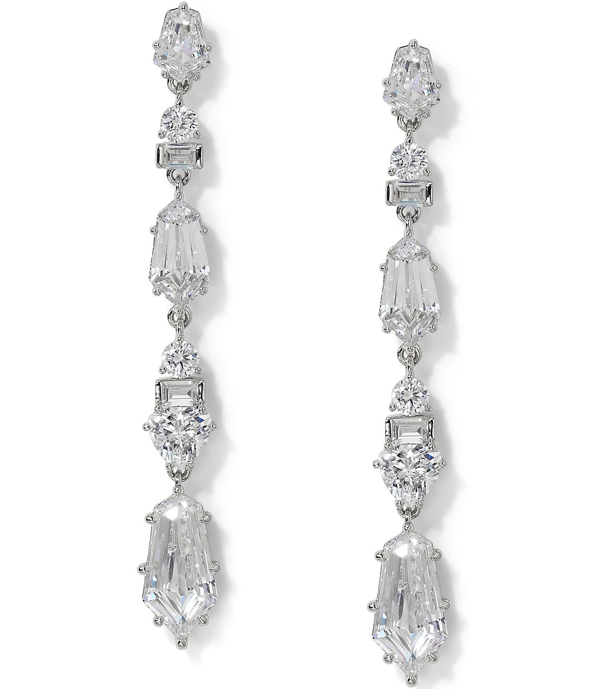 Nadri Luxor Kite Cubic Zirconia Linear Earrings