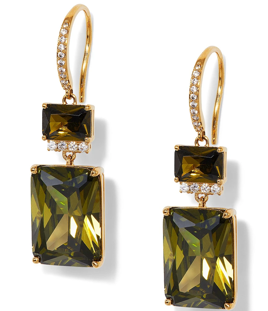 Nadri Macaron Double Stone Drop Earrings