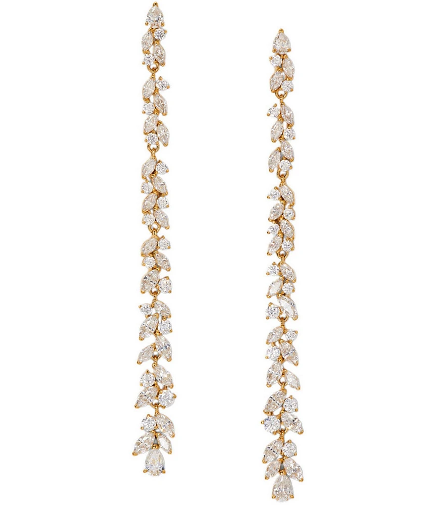 Nadri Sav XL Cluster Statement Linear Earrings