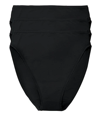 Natori Bliss Bare Cotton High-Cut Brief 3-Pack