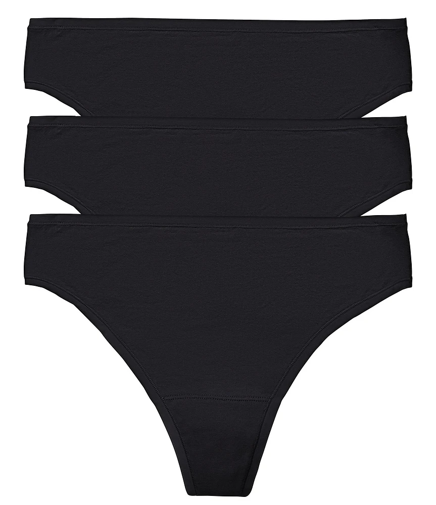 Natori Bliss Bare Cotton Thong 3-Pack