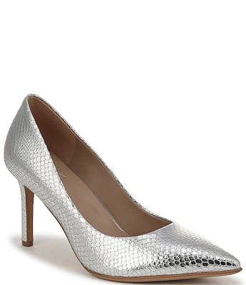 Naturalizer Anna Snake Embossed Leather Pointed Toe Pumps