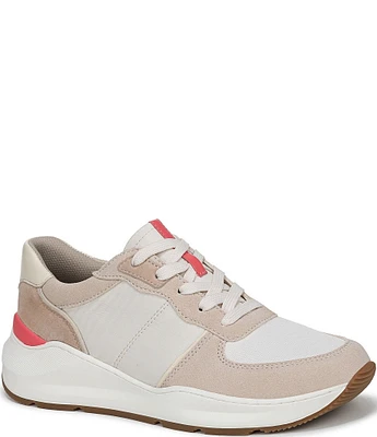Naturalizer Blossom Nylon and Suede Lace Up Sneakers