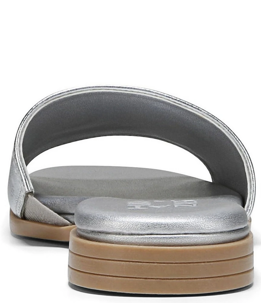 Naturalizer Genevieve Leather Logo Slide Sandals