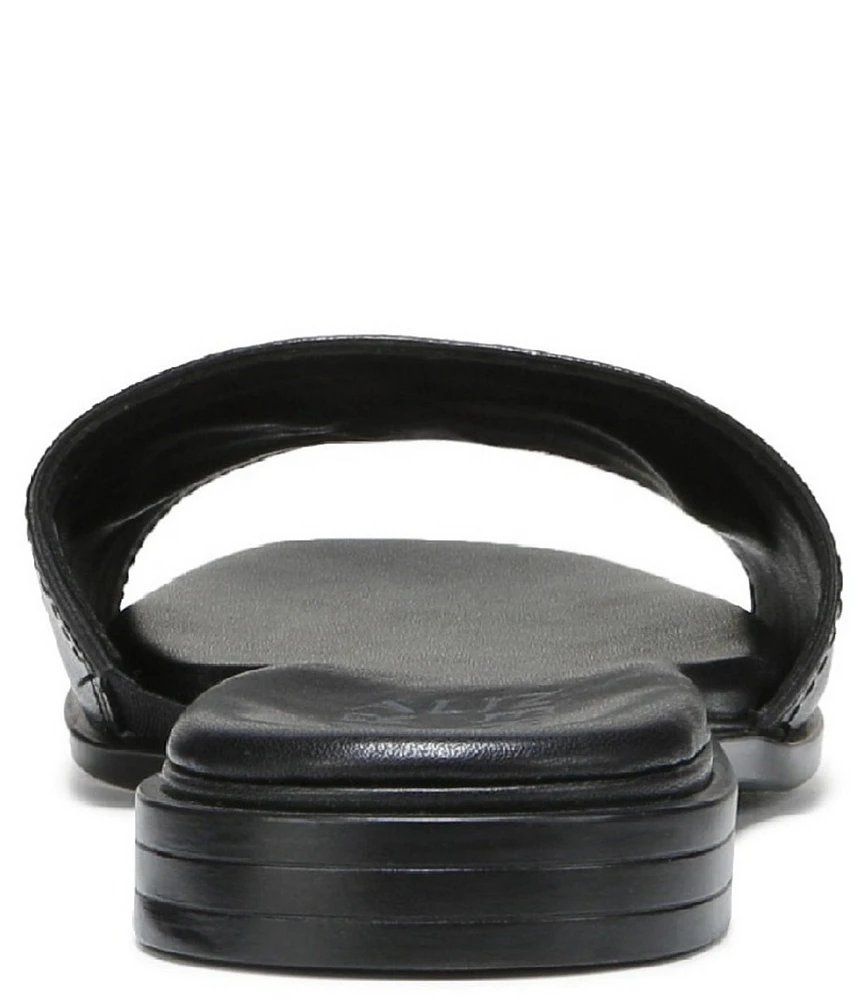 Naturalizer Genevieve Leather Logo Slide Sandals