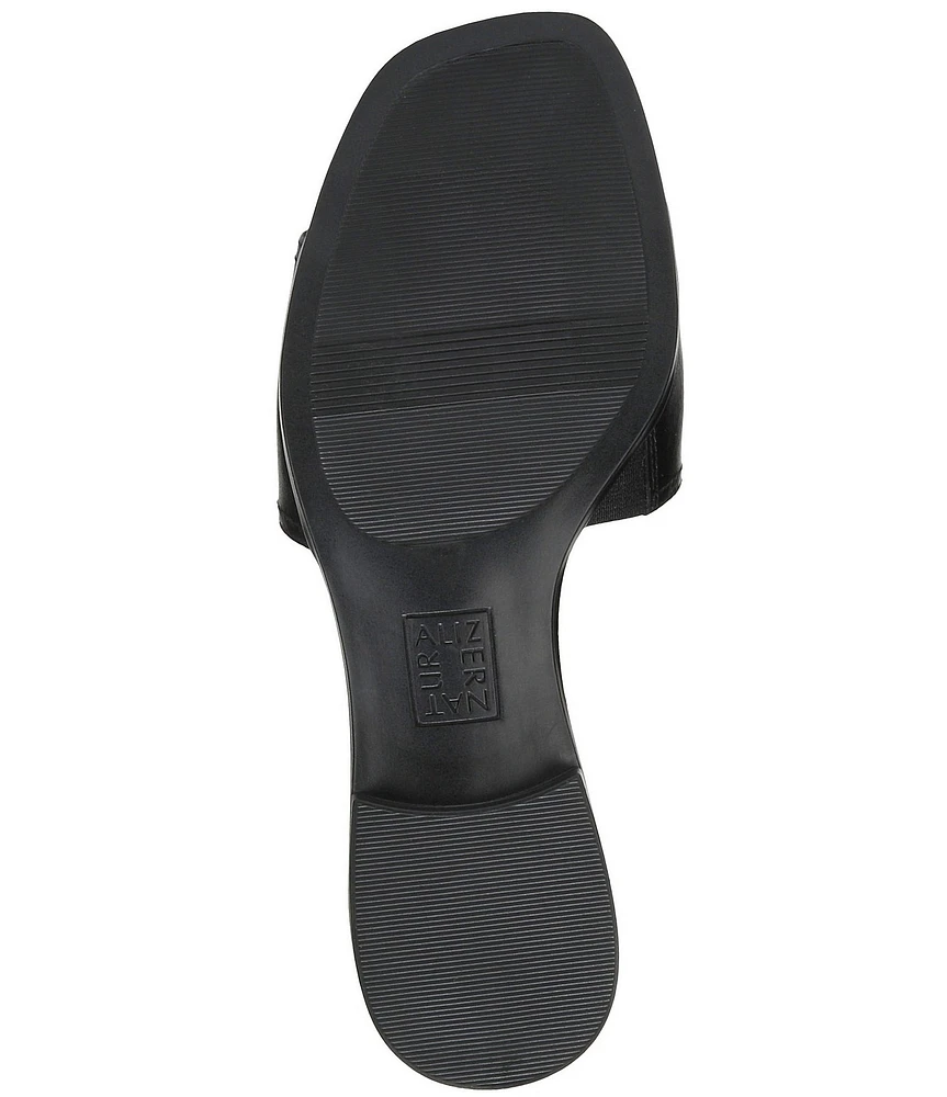 Naturalizer Genevieve Leather Logo Slide Sandals
